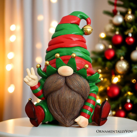 Cheerful Elf Gnome Festive Figurine