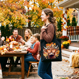 Fall Highland Cow Canvas Tote Bag