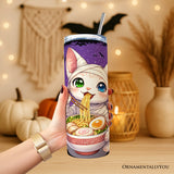 Kawaii Halloween Ramen Sphynx Cat 20oz Tumbler