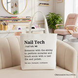 Nail Tech Definition Canvas Tote Bag