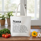 Nana Definition Canvas Tote Bag