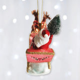Glass Santas Sleigh Ornament