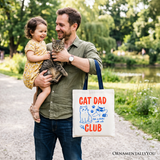 Cat Dad Club Canvas Tote Bag
