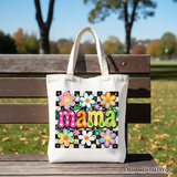 Floral Mama Canvas Tote Bag