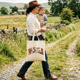 Cow Print Mama Canvas Tote Bag