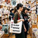 Eat Sleep Anime Repeat Tote Bag