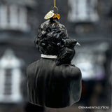 Edgar Allan Poe Glass Ornament