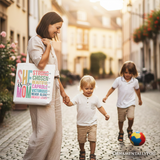 She Is Mom Canvas Tote Bag