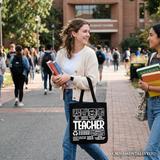 Teacher Label Canvas Tote Bag
