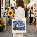 Vincent Van Gogh Starry Night Canvas Tote Bag