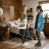 Downward Spiral Highland Cow Canvas Tote Bag