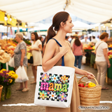 Floral Mama Canvas Tote Bag