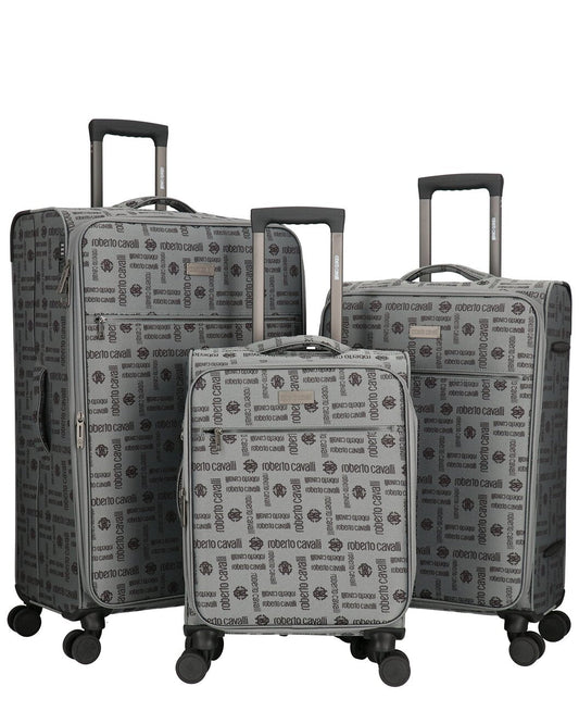 Roberto Cavalli 3 Piece Monogram Luggage Set