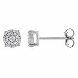 0.10 Carat Miracle Set Lab Grown Diamond Halo Earrings
