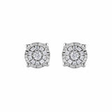 0.10 Carat Miracle Set Lab Grown Diamond Halo Earrings