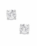 1 Carat Lab Grown Sterling Silver And Yellow Gold Plated Silver Diamond Stud Earrings