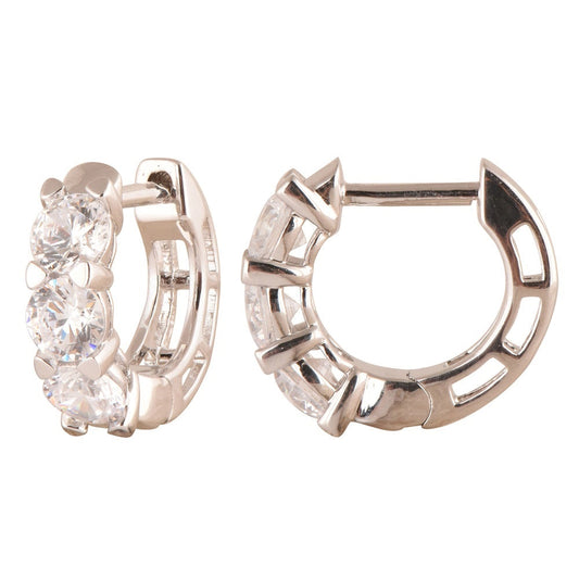 1 Carat Lab Grown Diamond Hoop Earrings