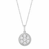 0.25 Carat Lab Grown Diamond Cluster Pendant Necklace