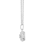 0.25 Carat Lab Grown Round Cluster Diamond Pendant Necklace In Sterling Silver