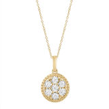0.25 Carat Lab Grown Diamond Cluster Pendant Necklace