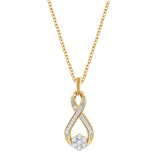 0.25 Carat Lab Grown Diamond Twisted Pendant Necklace