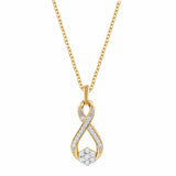 0.25 Carat Lab Grown Diamond Twisted Pendant Necklace