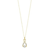 0.25 Carat Lab Grown Diamond Twisted Pendant Necklace