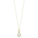 0.25 Carat Lab Grown Diamond Twisted Pendant Necklace