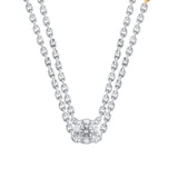 0.60 Carat Lab Grown Round Solitaire Diamond Necklace In Sterling Silver