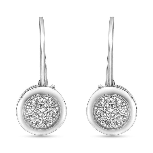0.50 Carat Lab Grown Diamond Dangle Earrings Gift Box Set