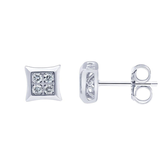 0.25 Carat Bezet Set Lab Grown Diamond Stud Earrings