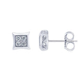 0.25 Carat Bezet Set Lab Grown Diamond Stud Earrings