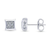 0.25 Carat Bezet Set Lab Grown Diamond Stud Earrings