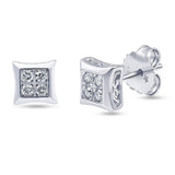 0.25 Carat Bezet Set Lab Grown Diamond Stud Earrings