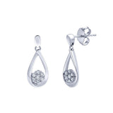 0.30 Carat Sterling Silver Lab Grown Diamond Dangle Drop Earrings Gift Box Set
