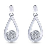0.30 Carat Sterling Silver Lab Grown Diamond Dangle Drop Earrings Gift Box Set