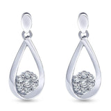 0.30 Carat Sterling Silver Lab Grown Diamond Dangle Drop Earrings Gift Box Set