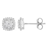 0.33 Carat Lab Grown Cushion Shaped Diamond Stud Earrings