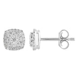 0.33 Carat Lab Grown Cushion Shaped Diamond Stud Earrings