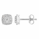0.33 Carat Lab Grown Cushion Shaped Diamond Stud Earrings
