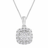 0.33 Carat Lab Grown Halo Diamond Pendant Necklace