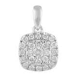 0.33 Carat Lab Grown Halo Diamond Pendant Necklace