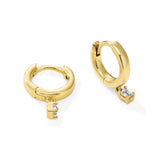1 Carat Round Cut Lab Grown Diamond Huggie Hoop Earrings