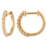 0.25 Carat Lab Grown Single Row Diamond Hoop Earrings