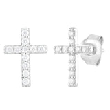 0.25 Carat Lab Grown Diamond Cross Stud Earrings