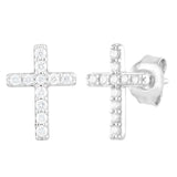 0.25 Carat Lab Grown Diamond Cross Stud Earrings