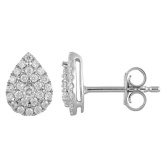 0.33 Carat Lab Pear Shaped Diamond Stud Earrings