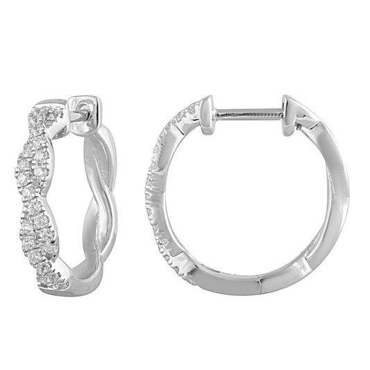 0.25 Carat Lab Grown Diamond Infinity Hoop Earrings