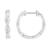 0.25 Carat Lab Grown Diamond Infinity Hoop Earrings
