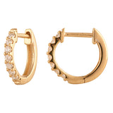 0.15 Carat Lab Grown Diamond Huggie Hoop Hinged Earrings